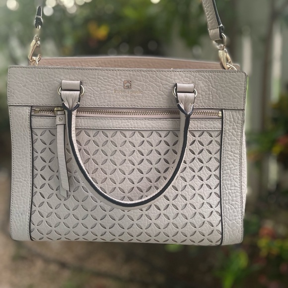 kate spade Handbags - Kate Spade Beige Textured Shoulder Bag